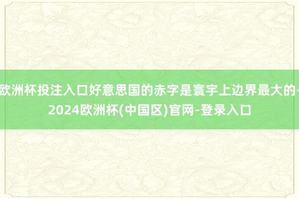 欧洲杯投注入口好意思国的赤字是寰宇上边界最大的-2024欧洲杯(中国区)官网-登录入口