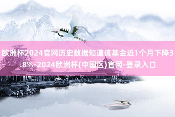 欧洲杯2024官网历史数据知道该基金近1个月下降3.8%-2024欧洲杯(中国区)官网-登录入口