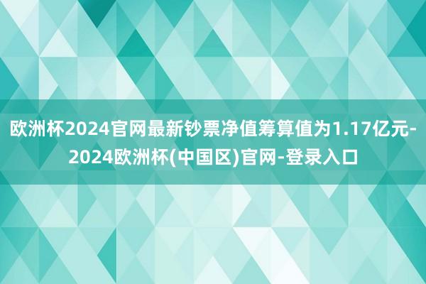 欧洲杯2024官网最新钞票净值筹算值为1.17亿元-2024欧洲杯(中国区)官网-登录入口