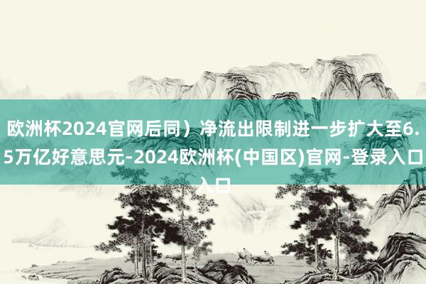 欧洲杯2024官网后同）净流出限制进一步扩大至6.5万亿好意思元-2024欧洲杯(中国区)官网-登录入口