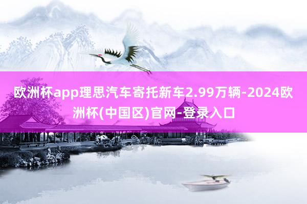 欧洲杯app理思汽车寄托新车2.99万辆-2024欧洲杯(中国区)官网-登录入口