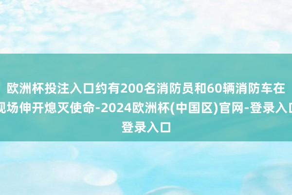 欧洲杯投注入口约有200名消防员和60辆消防车在现场伸开熄灭使命-2024欧洲杯(中国区)官网-登录入口