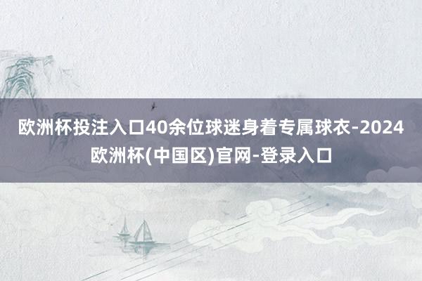 欧洲杯投注入口40余位球迷身着专属球衣-2024欧洲杯(中国区)官网-登录入口