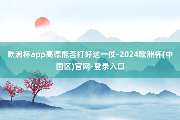 欧洲杯app  高德能否打好这一仗-2024欧洲杯(中国区)官网-登录入口