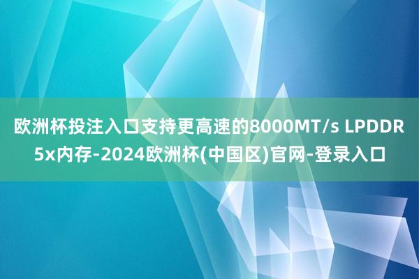 欧洲杯投注入口支持更高速的8000MT/s LPDDR5x内存-2024欧洲杯(中国区)官网-登录入口