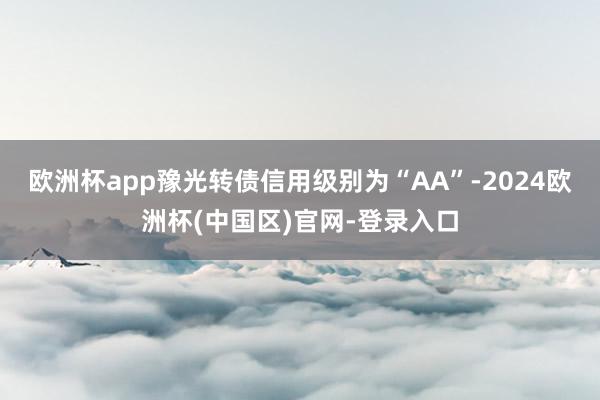 欧洲杯app豫光转债信用级别为“AA”-2024欧洲杯(中国区)官网-登录入口