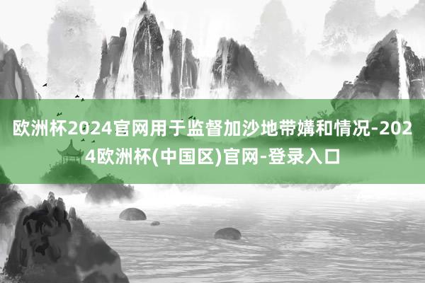 欧洲杯2024官网用于监督加沙地带媾和情况-2024欧洲杯(中国区)官网-登录入口
